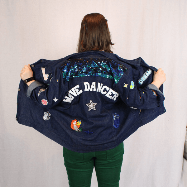Jeansjacke Patches Mermaid Gang